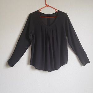 Long Sleeve Sheer Blouse